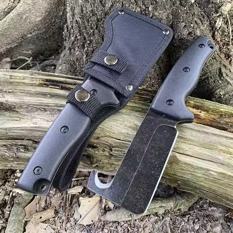 2024 new EDC High Hardness Integrated 5Cr15Mov Steel Fixed Blade Knife Outdoor Camping Jungle Knife 