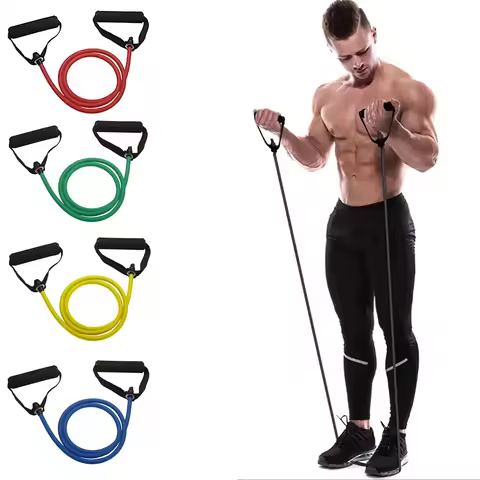 Resistance Bands Strength Training Equipment Fitness Strap Exercise Band With Handle Exercise At Hom