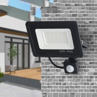 LED 100W 50W 30W 20W 10W PIR Motion Sensor IP66 Kalis Air LED 220V Gantung Luaran Lampu Dinding Luar