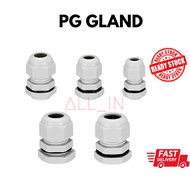 Nylon Pvc Cable Gland PG Gland Pvc Gland White PG7 PG9 PG11 PG13.5 PG16 PG19 PG21 PG25 PG29 O Ring