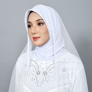 Slayer bridal veil/ bridal veil elegant bridal hijab/ bridal veil
