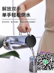 冷水壺日本進口MUJIE冷水壺家用玻璃耐高溫冷泡茶瓶大容量高硼硅透