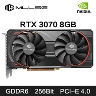 การ์ดจอเกม mllse RTX 3070 8GB GDDR6 256บิต PCI Express 4.0 × 16 8 + 8Pin NVIDIA GPU เกมการ์ดแสดงผล