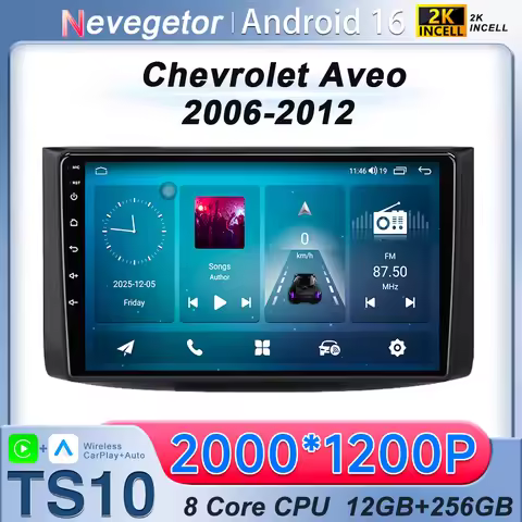 Car DVD Android Car Radio Stereo For Chevrolet Aveo T250 2006 -2012 Nexia 1 2020-2022 Auto Multimidi