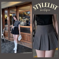 Large pleated short skirt with high waist tennis shape, tennis skirt with safety shorts inside 0411