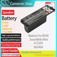 ☇CameronSino Battery for BOSE Soundlink Mini 413295 fits BOSE 063404 Speaker Battery 2600mAh/19. xp