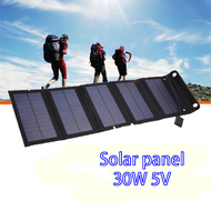 Solar Cell 80W พลังงานแสงอาทิตย์แผงเครื่องชาร์จ USB ระบบแบตเตอรี่ V 5V แบบพกพาพับพลังงาน Sunpower Camping ชุด อุปกรณ์ชาร์จโซล่าเซลล์