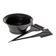 TNT Hair Dying Brushes & Bowl Set - 3in1 - Bowl With 2 Brush (Black) With Free 2 Pcs. Plastic Gloves