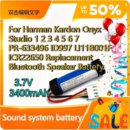 For Harman Kardon Onyx Studio 1 2 3 4 5 6 7 PR-633496 ID997 LI11B001F ICR22650 Replacement Bluetooth