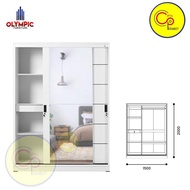 Lemari Pakaian Sliding White Cermin Palazio Slide Olympic