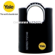 Yale Y121B/40/125/1 Silver Series Outdoor Brass / Satin Padlock (Baron Shackle) 40mm
