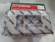 CHANG ฝาหน้ากาก 3 ช่อง ตราช้าง ฝาปลั้กไฟ FA203 10อัน ยกกล่อง หน้ากากสวิทซ์ปลั้ก