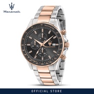 【2 Years Warranty】 Maserati Sfida 44mm Brown Dial Mens Chronograph Quartz นาฬิกาข้อมือ R8873640014