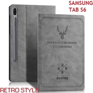 Casing Cover Tablet / Samsung Tab S6 S 6 Retro Flipcover Flipcase Book