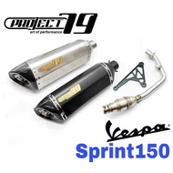 Project79 Exhaust VESPA Sprint 150 Tabung Muffler Stainless Steel Sprint150 Accessories Motor Scoote