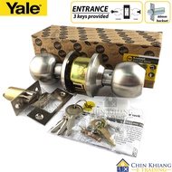 Yale CA4147 Entrance Cylindrical Door Knob Set US32D Satin Stainless Steel US11 Antique Copper US5 A