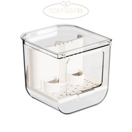 IOEFSGF69 Bird Feeding Bowl, Automatic Large Capacity Food Dispenser,  Transparent Double Slot Splas