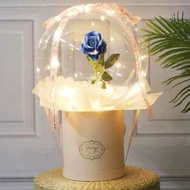 盒子氣球 玫瑰 向日葵 康乃馨 牡丹 氣球 花束 發光 裝錢 情人節 告白 節日慶祝 母親節 氣球 絲花球  可裝錢