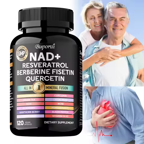 NAD+ Resveratrol Berberine - Supports Cardiovascular Health, Improves Endurance, Promotes Cell Healt