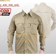 KEMEJA Jumbo Long Sleeve Tactical Outdoor Shirt 3 XL-9XL