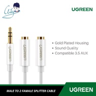 【 06.06 SALE 】UGREEN Premium 3.5mm Male To 2 X 3.5mm Female Slim Stereo Splitter Cable