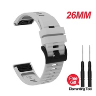 22mm 26mm Quick Fit Silicone Strap For Garmin Fenix 8/7/7X/6/6X Pro/5/5X Plus Replacement Watch Band