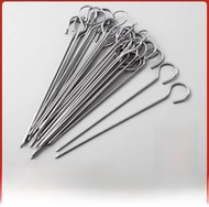 304 Stainless Steel BBQ Skewer Hooks Iron Tags Oven Roasting Hanging Grill BBQ Tools Kitchen Cooking