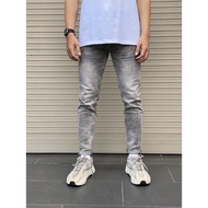 Men's Skinny Jeans Gray Brown Lightly Scratched MH STORE Style