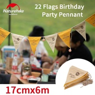 Naturehike 22 Flags Camping Party Pennant Birthday Wedding Decoration Flags 6m Festival Canvas Penna