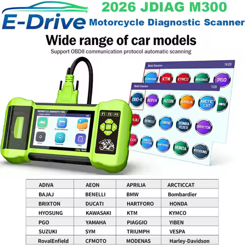 2025 JDiag M300 Motorcycle Diagnostic Tool OBD2 Scanner Motorcycle Diagnose Tools ABS Engine For BMW