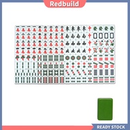 redbuild|  144Pcs/Set Mahjong Portable Entertainment Melamine Party Game Chinese Mahjong for Indoor
