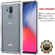 【Crystal Clear】For LG G7 ThinQ Soft Rubber Gel Jelly Case Transparent Military Grade Anti-Scratch Resistant Back Cover Skin