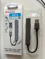 Verbatim 全新 USB Type-A Type A 一開三 3.2 Gen 1 (SuperSpeed) 傳輸線 cable