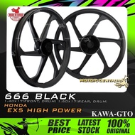 RIM MOTOSIKAL KAWA-GTO SPORT RIMS 666 1.40X17(DRUM, F) 1.60X17(DRUM, R) FOR HONDA EX5 HIGH POWER, EX