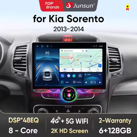 Junsun AI Wireless CarPlay Android Auto Car Radio For Kia Sorento 2013 2014 4G GPS Smart Intelligent