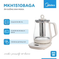 Ấm Siêu Tốc 14 Chức Năng Midea MKH15108AGA (Ấm Dưỡng Sinh Dung Tích 15L Công Suất 600W)