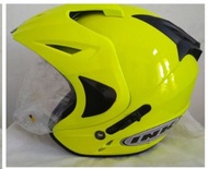 HELM INK REPLIKA TYPE T1 WARNA HIJAU STABILO DOUBLE VISOR GOOD QUALITY ( Packing Kardus )