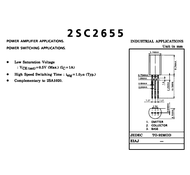 2SA1020 2SC2655 2SA1020Y 2SC2655Y A1020Y C2655Y A1020 C2655 TRANSISTOR TO-92MOD PNP NPN 50V 2A