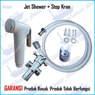 Jet Shower Closet Kloset Stop Kran Keran Toilet Cebok Semprotan WC Duduk Kamar Mandi 1 Set