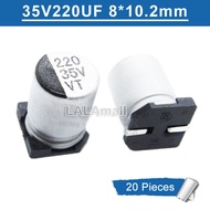 20pcs SMD Aluminum Electrolytic Capacitor 220uF 220 35V 35V220uF 220uF35V 8*10.2mm new original