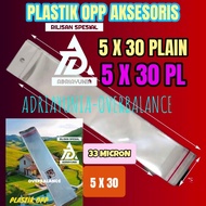 Opp Plastic 5x30 Accessories & Souvenirs - Opp Plastic 5 x 30 Plain & Perlis - Opp Sticker