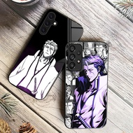 Sosuke Aizen Bleach 02 Glass Phone Case For Samsung Galaxy A14 A16 A30 A22 A32 A33 A15 A35 A42 A55 A