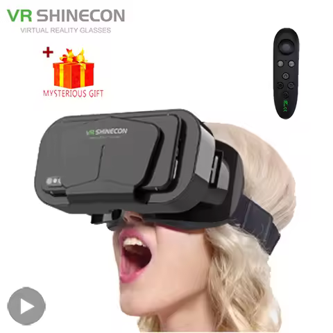 Shinecon VR Glasses 3D Headset Virtual Reality Devices Helmet Viar Lenses Goggle Smartphone Cell Pho