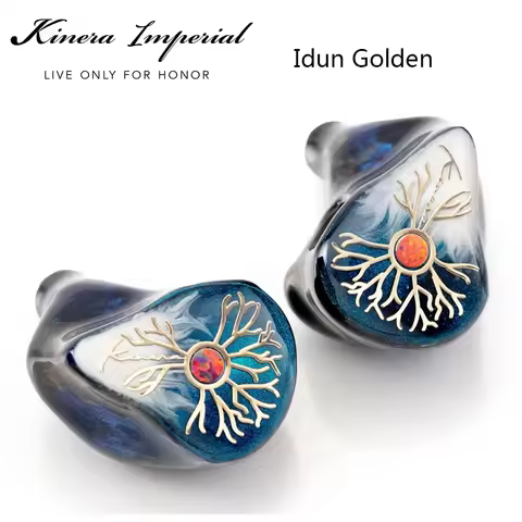 Kinera Idun Golden ( Idun 2.0 ) IEMs HIFI Earphones 2BA+1DD Handpainted Knowles BA Modular Cable wit