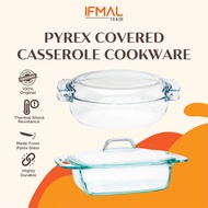 PYREX Covered Casserole Cookware Bekas Hidangan Lauk Bertutup | Easy Grab 1.9L | Oval 5.8L | Ready S