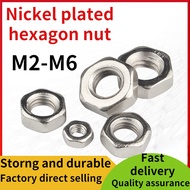 Nickel plated hexagon nut nut screw nut bolt nut screw nut m2m2.5m3m3.5m6