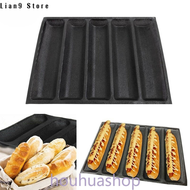 5 Loaves Non Stick French Bread Baguette Pan Mold Silicone Baking Mould Wave Loaf Bake Tray for Home