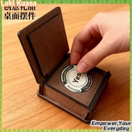 Vintage Wooden Square Decision Coin Creative Gift | Customizable Decision Maker Tool Desktop Ornamen