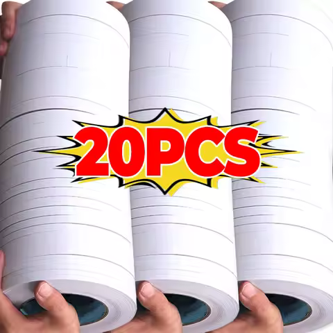 20/1Roll Double-Sided Tape Strong Adhesive Hand-Tearable Cotton Paper Stickers Office Supplies Water