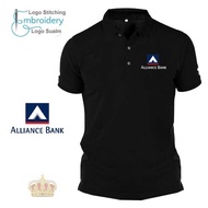 Microfiber Dry Fit Quick dry Jersi Jersey Polo T Shirt Logo Sulam Embroidery ALLIANCE BANK FF680